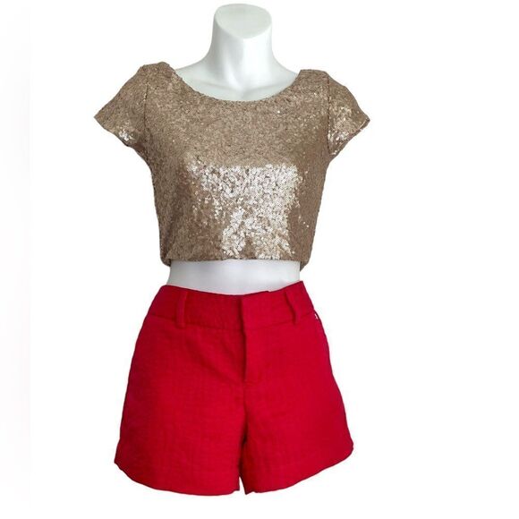 Calvin Klein Textured Belt Loop Shorts Medium Magenta Pink With Pockets - Picture 3 of 16